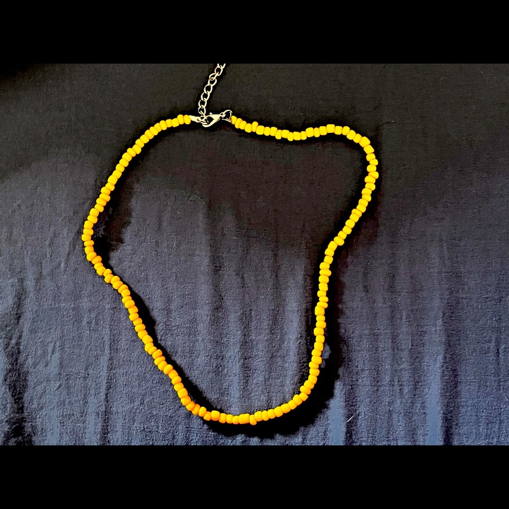Handmade Yellow Beads Necklace